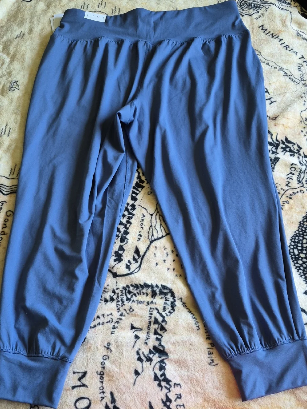 NWT Livi For Lane Bryant Size 18/20 Blue Jogger Pants Soft Stretchy